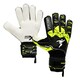 image 3 of Precision Childrens/Kids Fusion X Flat Cut Finger Protect Goalkeeper Gloves - White/Black/Neon Green - 3