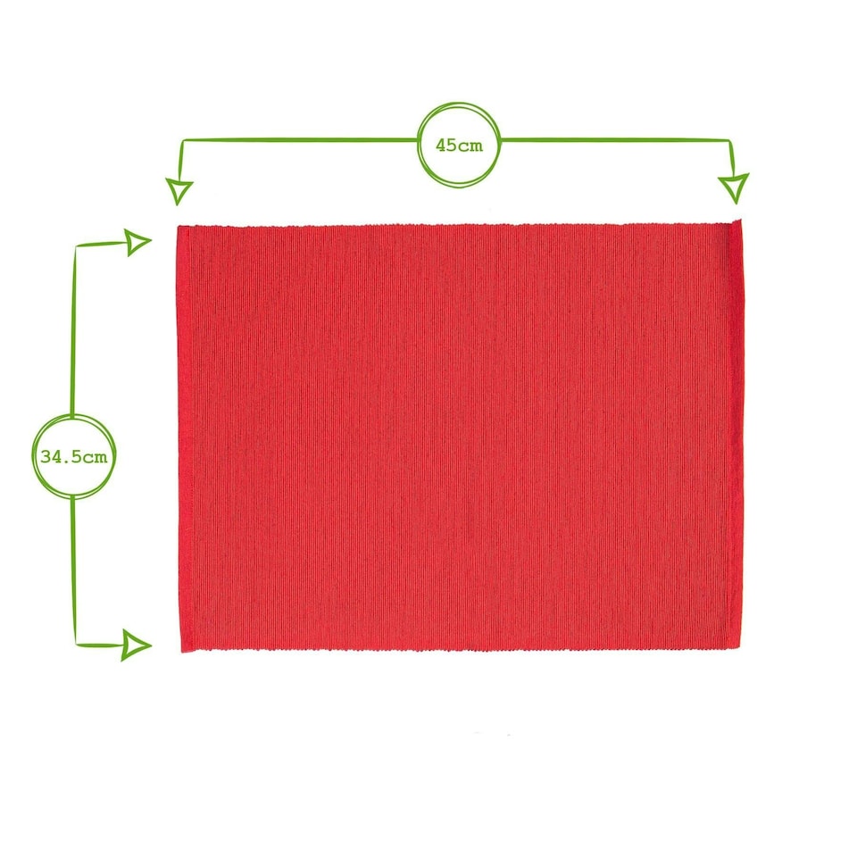 image 1 of Nicola Spring Cotton Fabric Placemats - 45cm x 34.5cm - Beige - Pack of 6 | Cream
