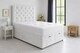 image 1 of Foot Lift White Crush 5ft Kingsize Ottoman Bed Set Headboard and Mattress
