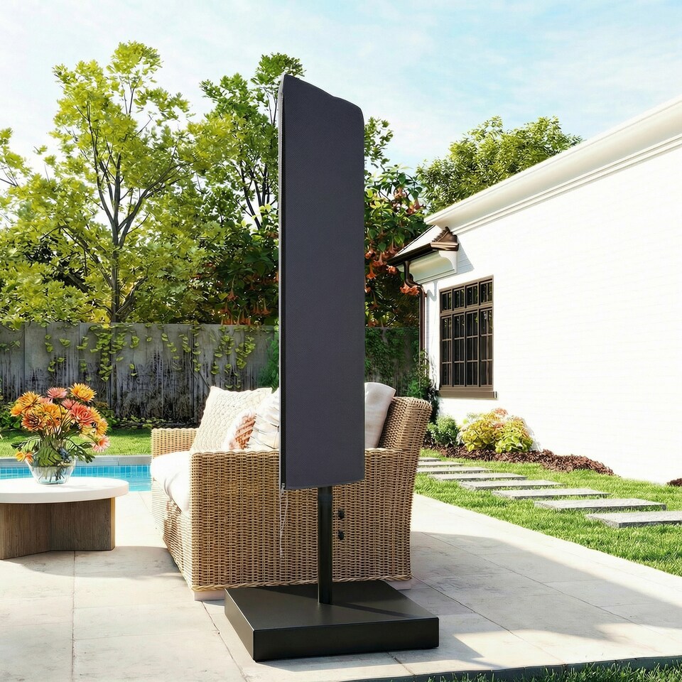 image 1 of Outsunny Garden Parasol Cover for 2-4.6m Umbrella Protector,Dark Grey