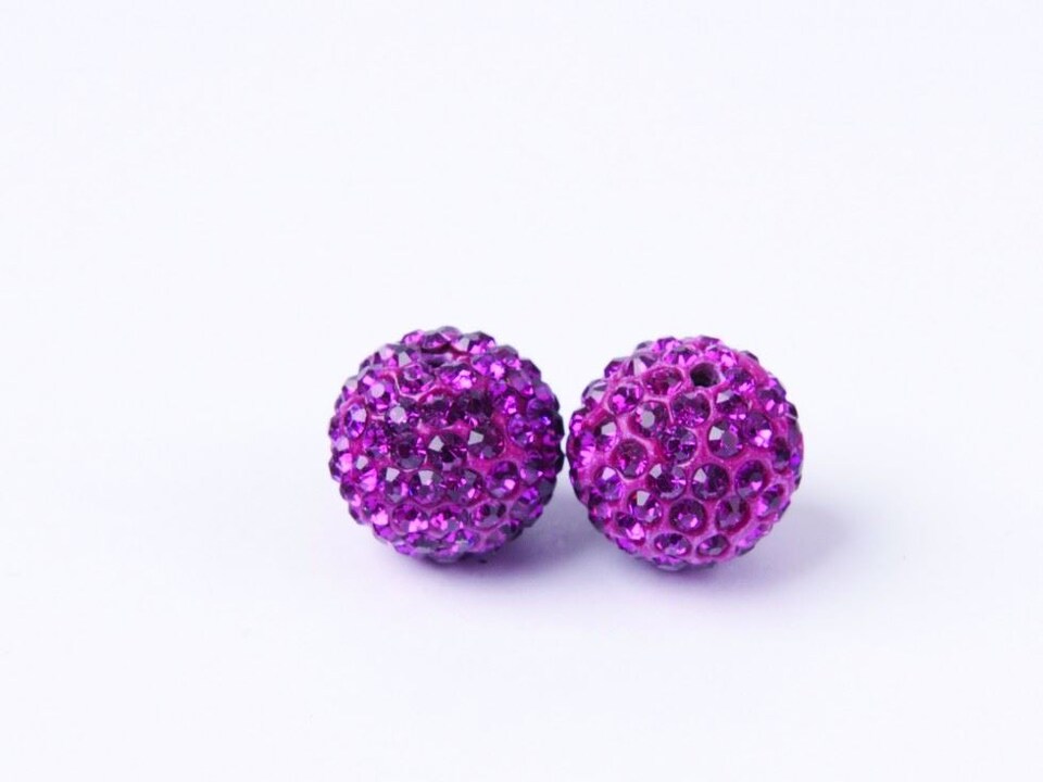 Trimits Light Pink Rhinestone Crystal Beads for Embroidery & Jewellery Making - per pack of 2