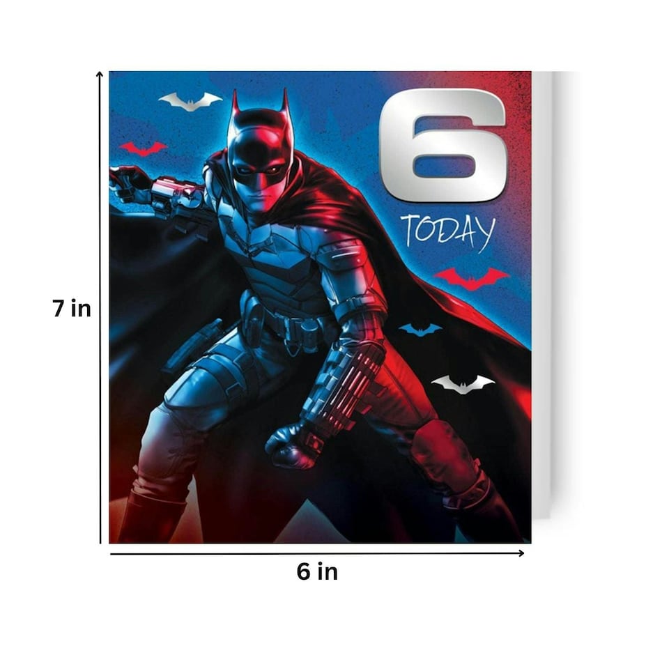 image 1 of Batman Age 6 Birthday Card