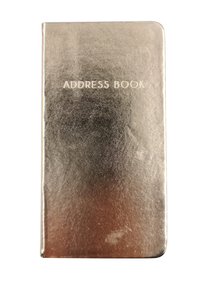 image 1 of Slim Gold Foil Address Book