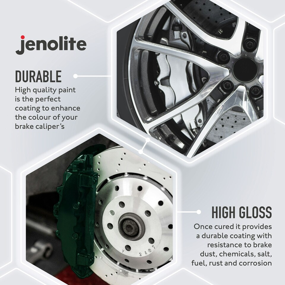 image 1 of Jenolite High Gloss Brake Caliper Paint - Green - 400ml - 2-Pack