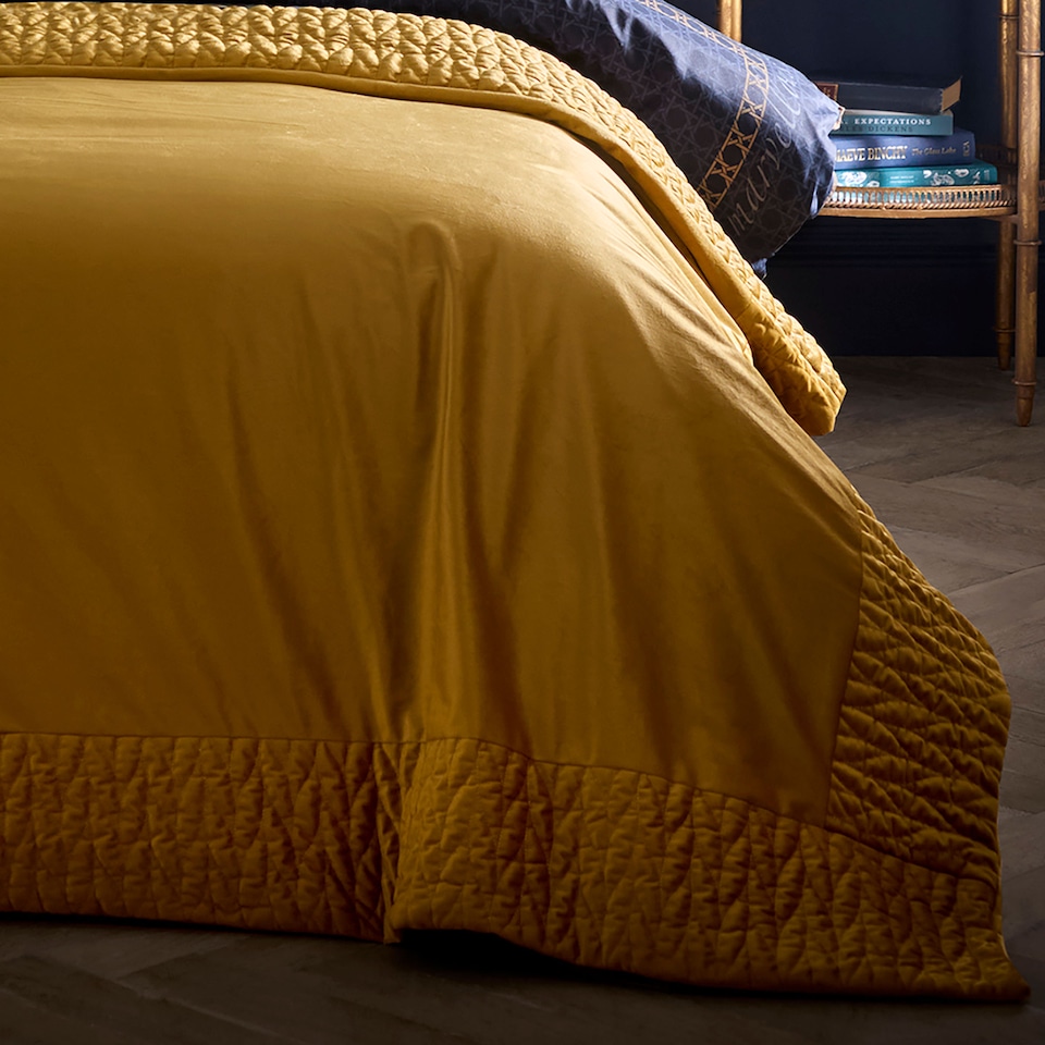 image 1 of Laurence Llewelyn-Bowen Siena Bedspread Ochre