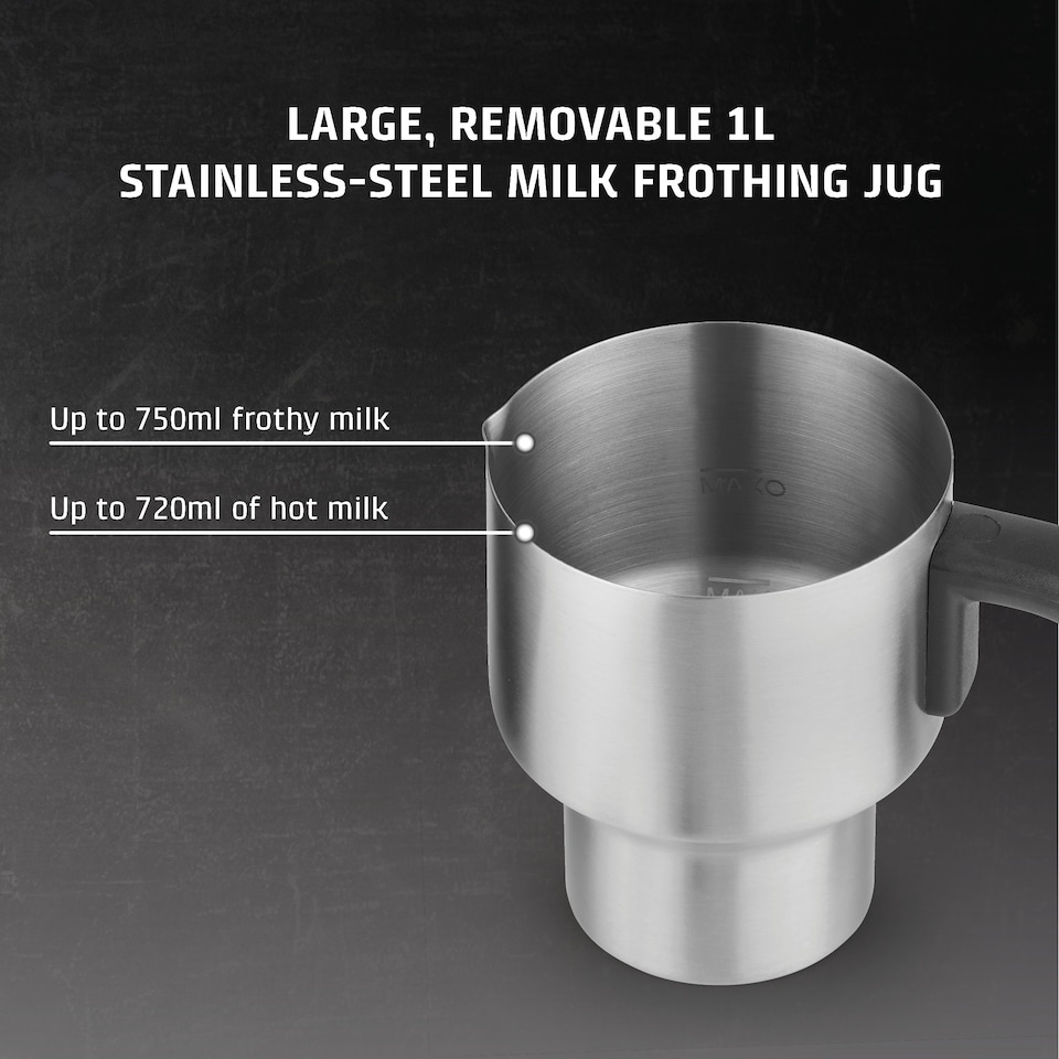 image 1 of CASO Design PremiumLatte XL Electric Milk Frother with 9 Programs, Hot Chocolate Maker - 750ml Capacity