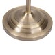 image 5 of First Choice Lighting Antique Brass Swing Arm Floor Lamp with White Pleated Shade Bronze | White