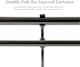 image 4 of Lister Cartwright Double Curtain Extendable Pole Set with Black Nickle Ball Finials- 19mm & 28mm Metal Poles(70- 120 cm)