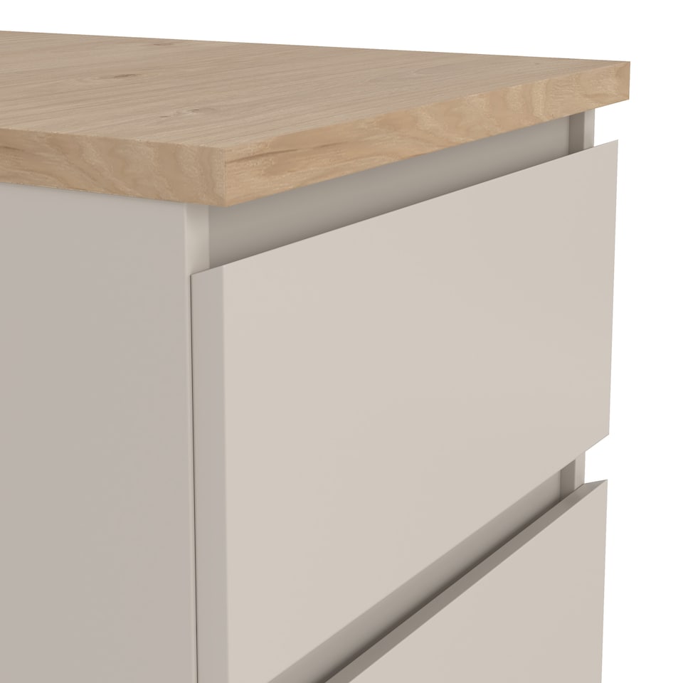 image 1 of Naia Bedside 2 drawers in Cashmere Jackson Hickory