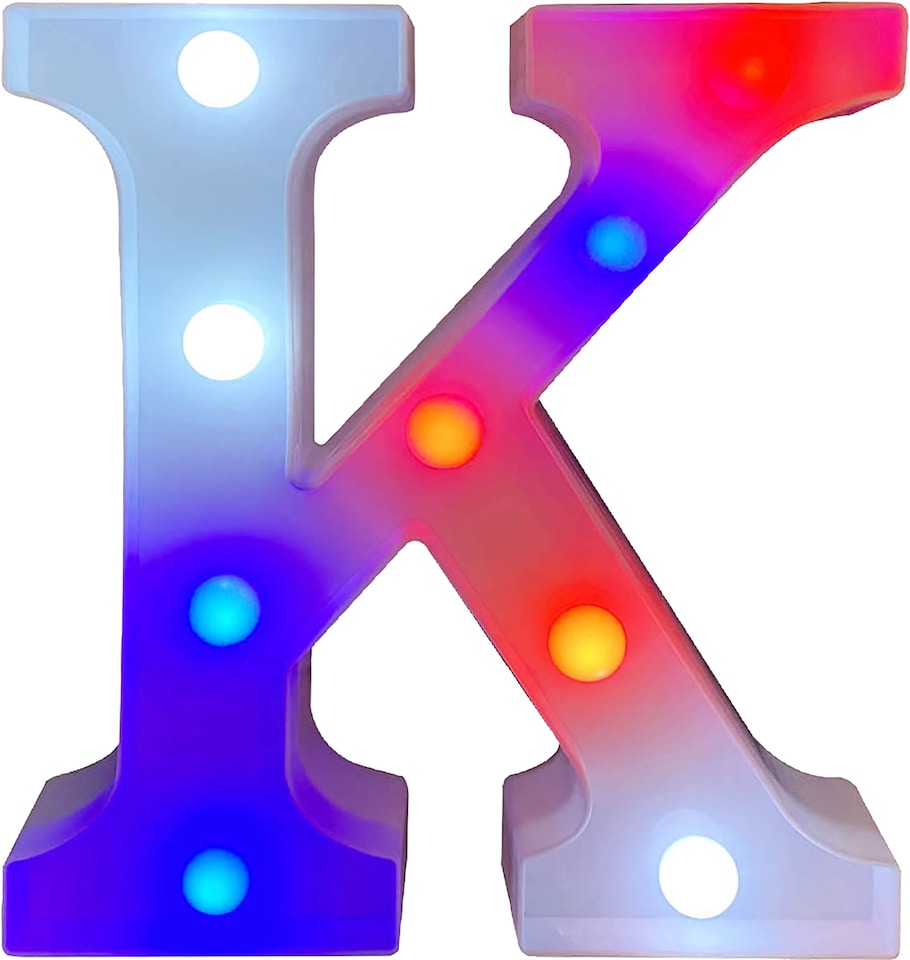 image 1 of Battery Operated RGB Letter With Remote Control Letter K