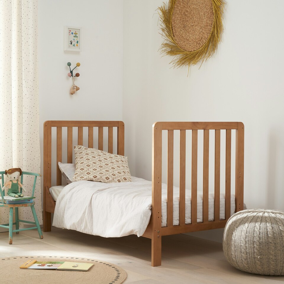 image 1 of Tutti Bambini Oak Malmo Cot Bed with Rio Furniture 2 piece Set Dove Grey/Oak