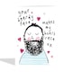 image 2 of Cute Beardy Face Anniversary Card For Him