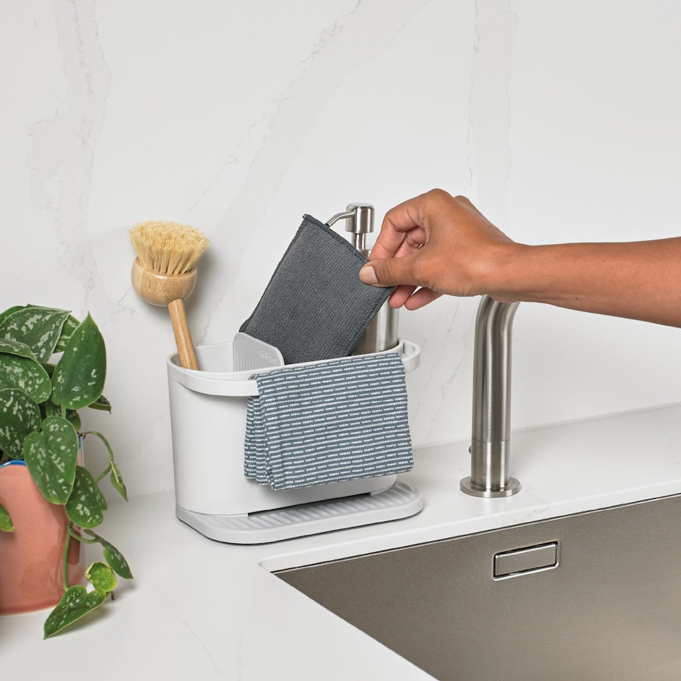 image 1 of ReBorn Recycled Sink Tidy | White | Stone