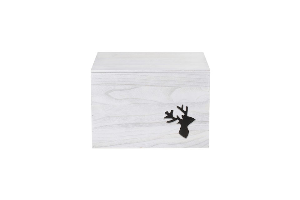 image 1 of Wooden Christmas Reindeer Storage Box | Brown | Brown | One Size | 1