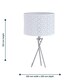 image 7 of First Choice Lighting Set of 2 Chrome Tripod Table Lamps with White Laser Cut Shades Chrome | White