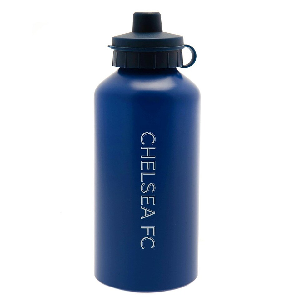 image 1 of Chelsea FC Crest Aluminium Water Bottle - Royal Blue/White - One Size, One Size