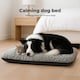 image 4 of Skylos Calming Dog Bed Grey Plush Anti Anxiety Cushion Removable Washable | Grey | Large | L