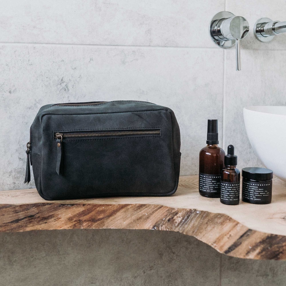 image 1 of Buffalo Leather Wash Bag
