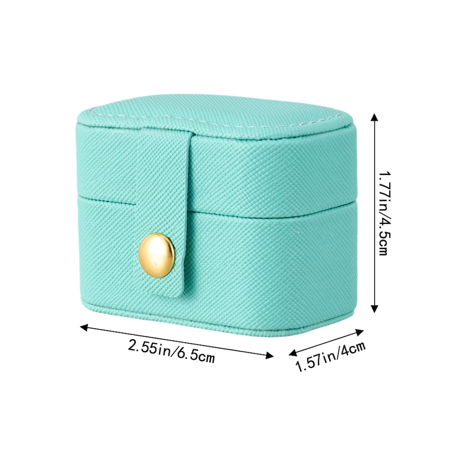image 1 of Living and Home Compact Portable Mini Ring Holder Case-Green | Green