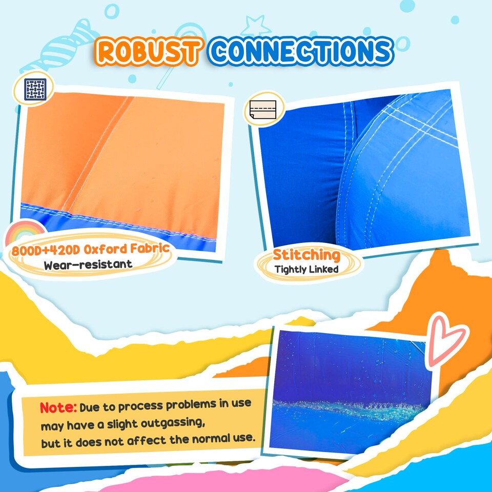 image 1 of Outsunny Bouncy Castle w/ Slide Water Pool Trampoline, Blower 3.6 x 1.75 x 1.8m