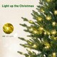image 4 of HOMCOM 2 Pcs 4ft Artificial Christmas Tree with Lights, Pot, Realistic Tips