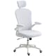image 1 of Vinsetto High Back Office Chair, Mesh Computer Desk Chair with Rotatable Headrest, 4D Lumbar Support, Flip-up Arm, Adjustable Height, White