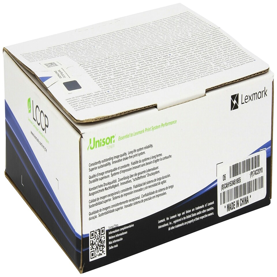 image 1 of Lexmark 74C20Y0 Original Laser Toner - Yellow