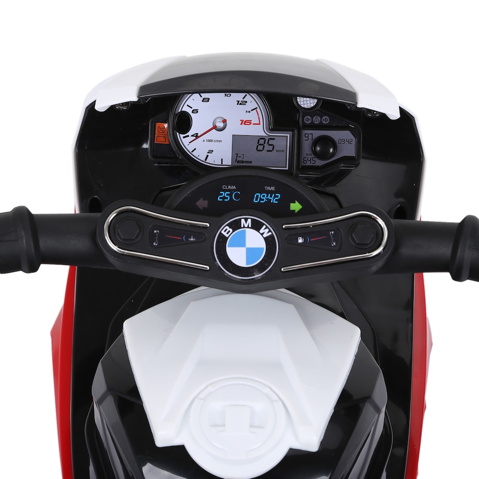 image 1 of HOMCOM BMW S1000RR Licensed 6V Kids Electric Motorbike 3 Wheel Ride on Motorcycle with Headlights Music for 18-36 Months, Red
