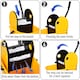image 4 of HOMCOM 26L Mop Bucket with Wringer, Mop Bucket on Wheels with Carry Handle, Mop Holder, Plastic Body for Household, Yellow