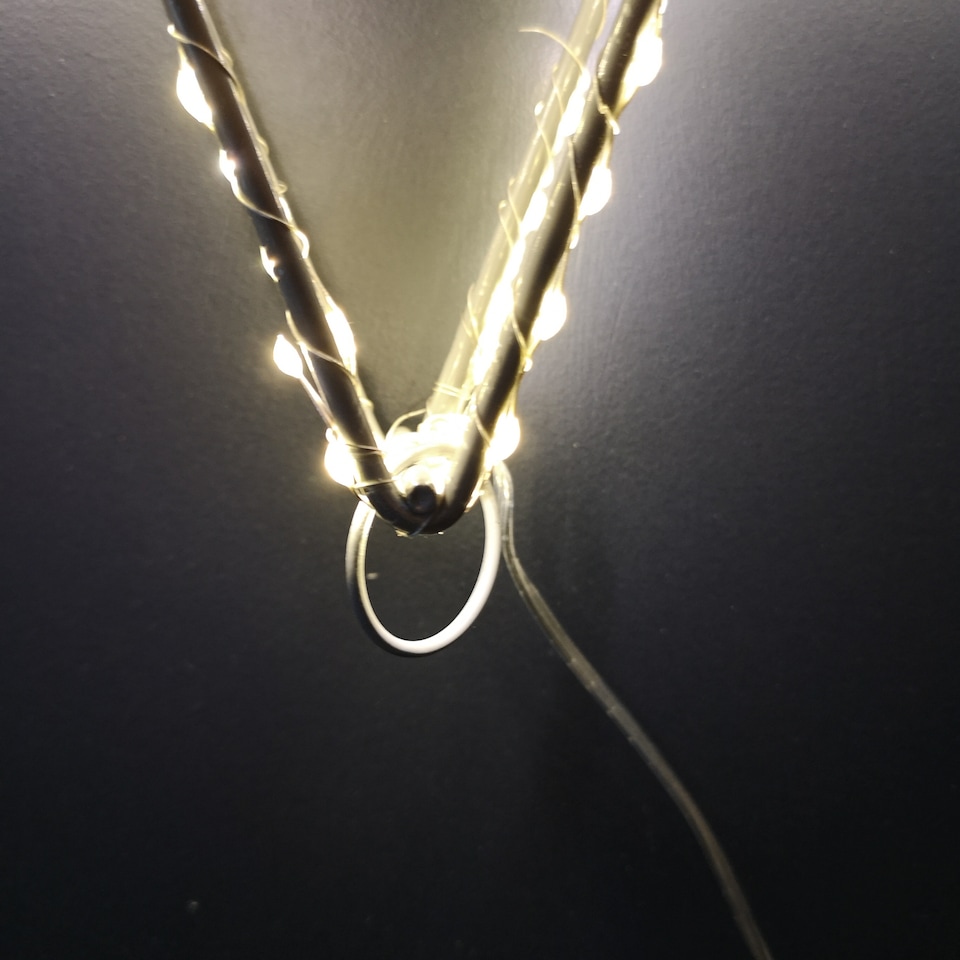 image 1 of 38cm LED Dewdrop Open Star Indoor Outdoor Christmas Decoration in Warm White