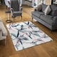 image 2 of Winter Pink & Blue Flowers (Rug) Pink | Large: 140x200cm