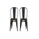 image 1 of Fusion Dining Chair in Metal in Black, 2 pieces