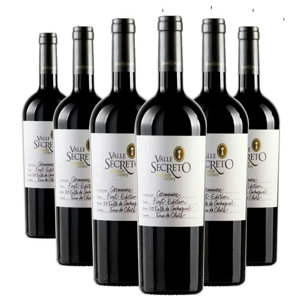 Case of 6 Valle Secreto First Edition Carmenere 75cl Red Wine