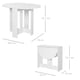 image 3 of HOMCOM Folding Dining Table, Space-saving Drop Leaf Table for Small Space, Kitchen, Dining Room, White