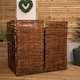 image 2 of 1.16m x 1.22m Double Garden Patio Willow Wheelie Bin Screen Hideaway