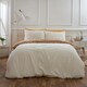 image 1 of OHS Reversible Soft Teddy Fleece Duvet Cover and Pillowcase Bedding Set, Single - Cream/Latte