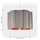 image 7 of First Choice Lighting Grey with Copper Inner Scalloped Pendant Shade Grey | Chrome