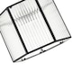 image 3 of Vintage Industrial Lantern Pendant Shade in Black with Ribbed Glass | Black
