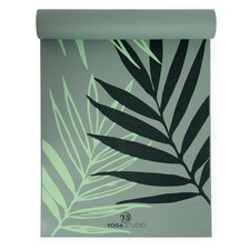 Yoga Studio Designed Sticky Yoga Mat 6mm - Sage Green Mat Paradise Palm | Multi | Sage Green Mat Paradise Palm | 183cm x 61cm x 6mm