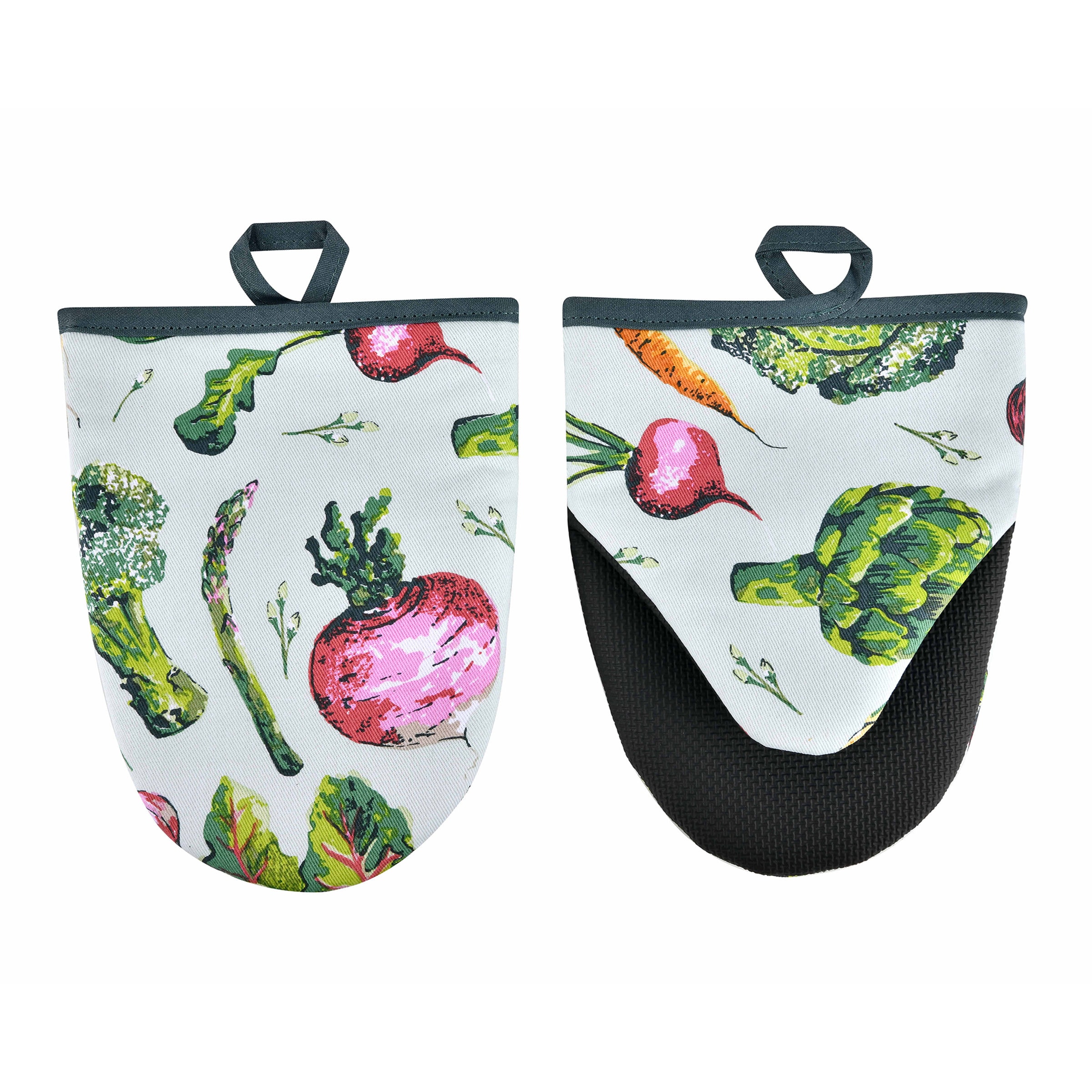 Ulster Weavers 'Vegetable Medley' Leaf Print Pair of Micro Mitts