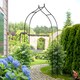 image 2 of Outsunny Metal Vintage Style Garden Arch Lawn Arbor Trellis Climbing Plant Rose
