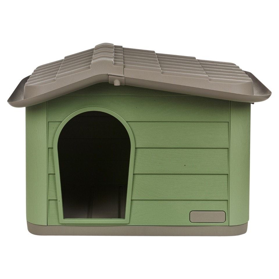 image 1 of URBNLIVING Plastic Dog House Outdoor Pet Kennel Shelter | Multi | Green | S | 1