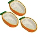 image 1 of 3pk Small Animals Pet Carrot Shaped Bowls For Nibbles Food 5.3" Orange