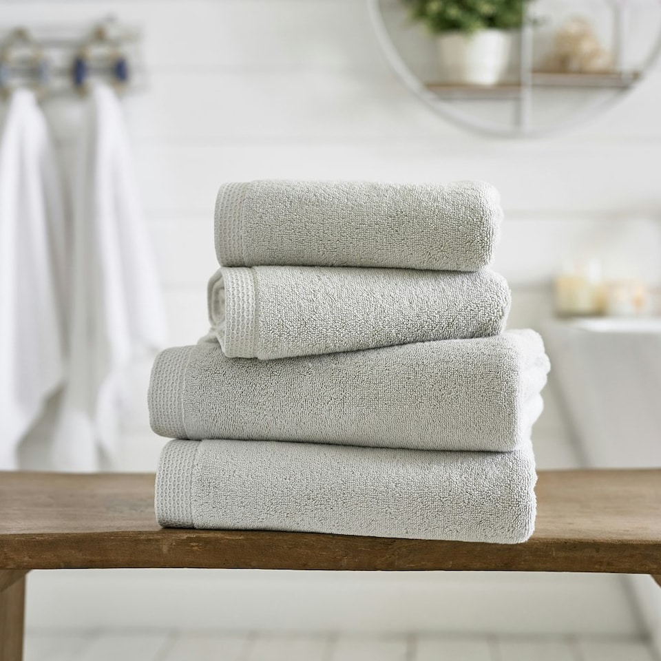 image 1 of Egyptian Cotton Spa Quality Absorbent Bathroom Towels - Soft & Premium Comfort - Hand, Bath, Sheet Silver | Hand towel