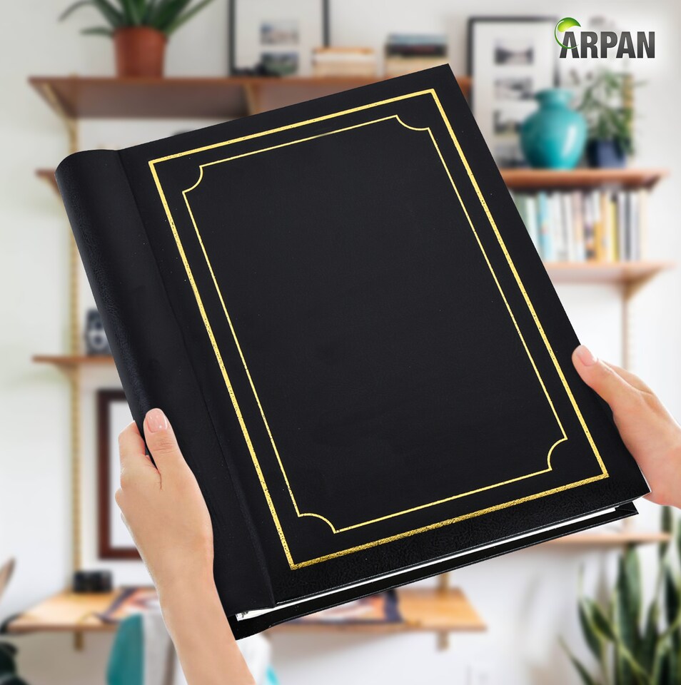 image 1 of ARPAN Self Adhesive Spiral Ring Binding Photo Album – 36 Sheets / 72 Sides – Large Sticky Page Scrapbook Memory Album for Photos, Keepsakes & Special Occasions
