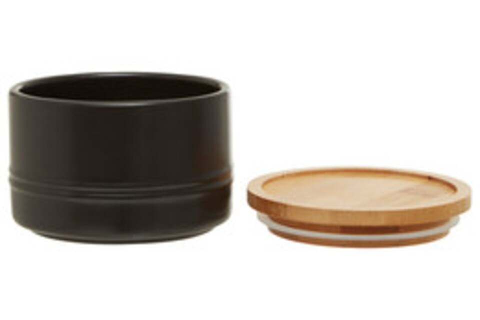 image 1 of Fenwick Black Small Stoneware Canister