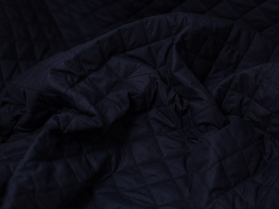 Minerva Core Range Navy Quilted Polycotton Fabric for Dressmaking, 112.5cm / 44" Wide - per metre