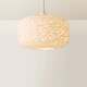 image 4 of ValueLights Bjorn Doughnut White Rattan Twine Pendant Shade | White