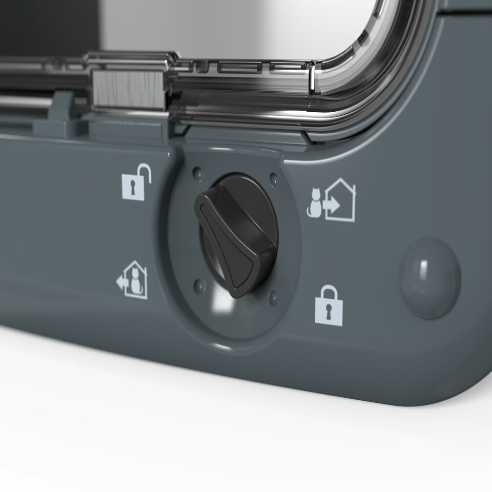 image 1 of Closer Pets Microchip Activated Weatherproof Flap / Door with Manual Lock – Anthracite Dark Grey (CP360G)