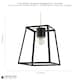 image 7 of Industrial Lantern Pendant Light Shade in Matte Black with Square Top and Bottom | Black